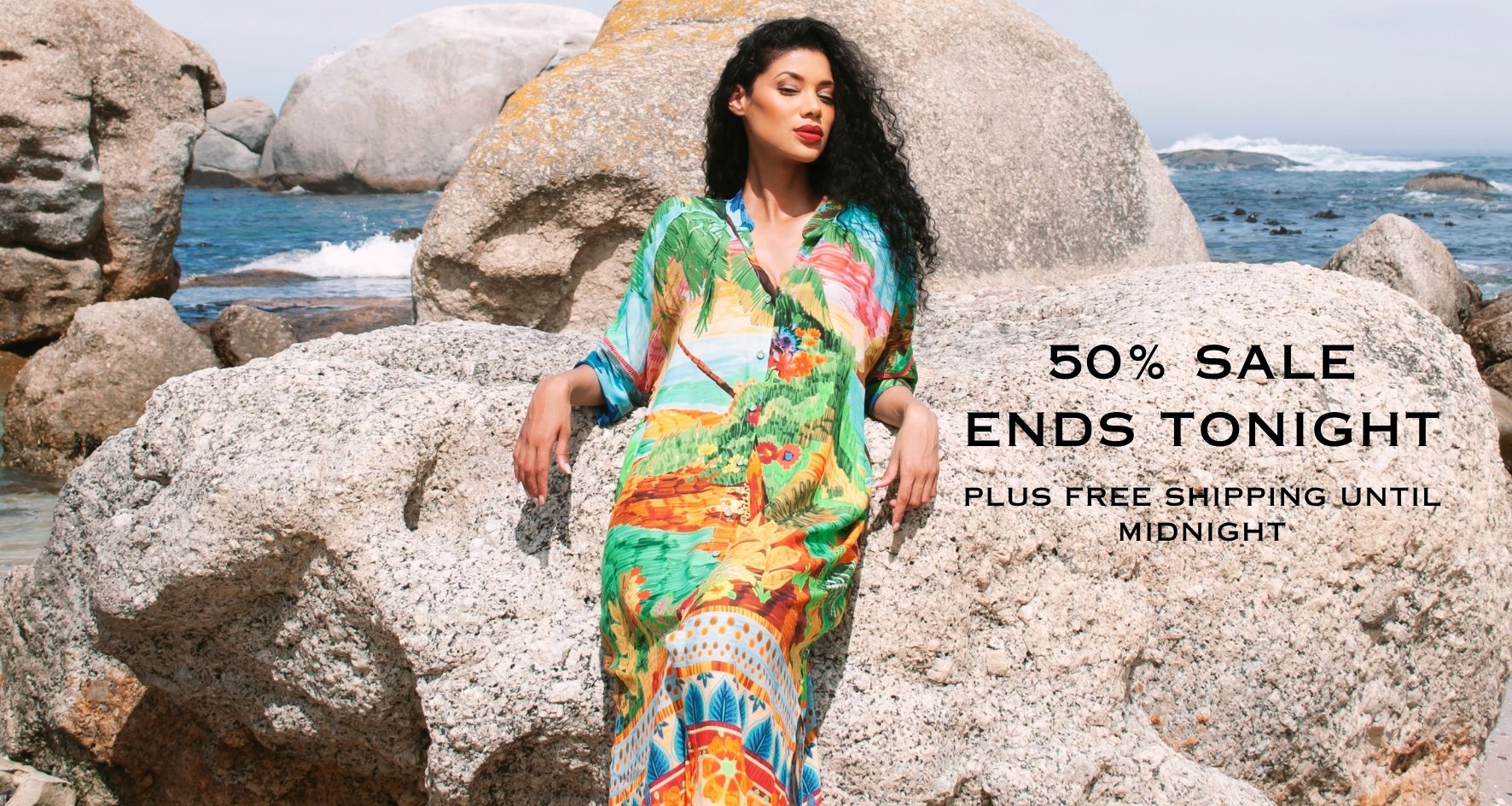Luz dress in multi Paradise Island