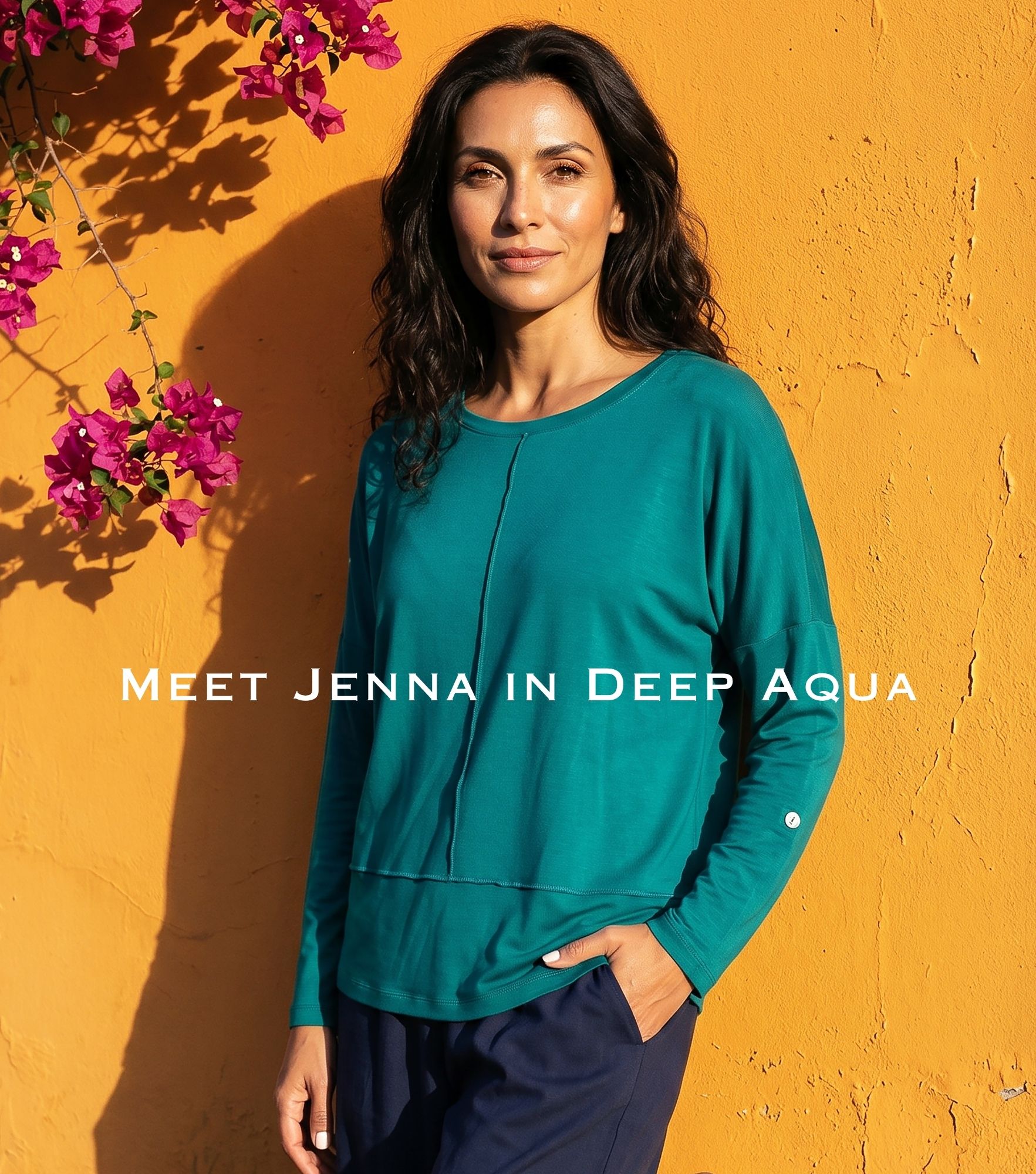 Jenna pullover in Deep Aqua