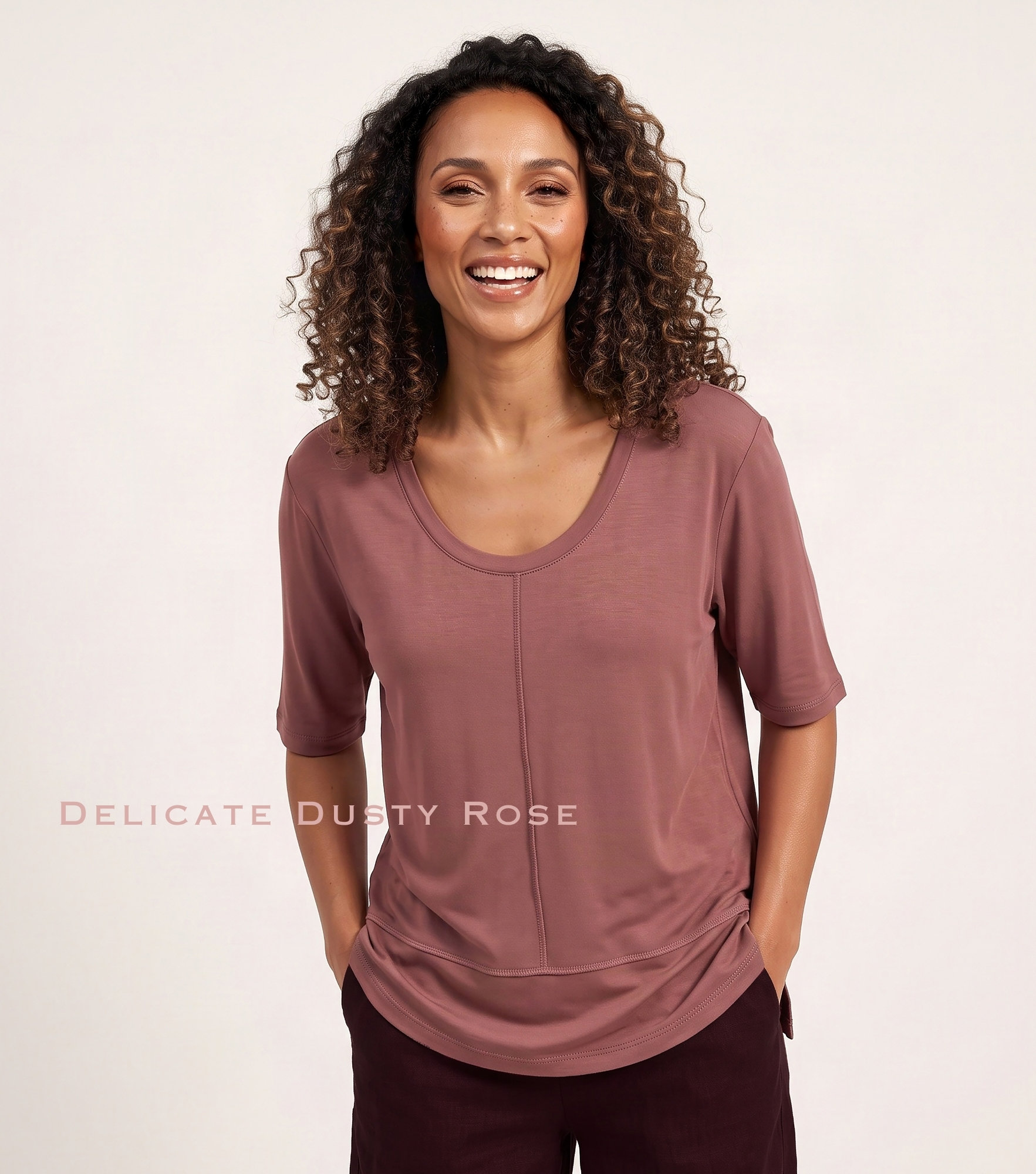 Lourdes t-shirt in dusty rose